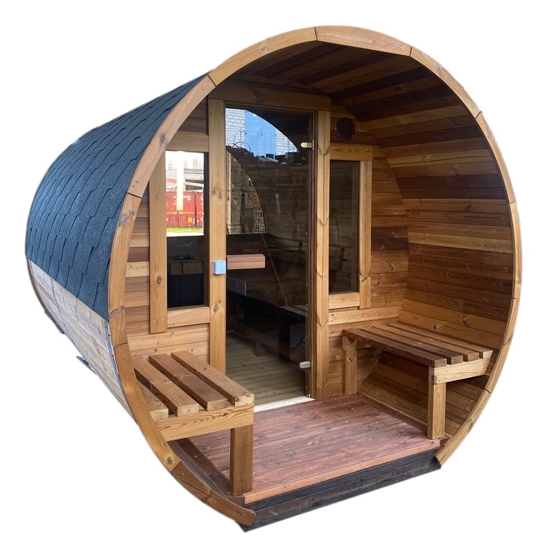 Thermowood barrel with terrace, 3m - Image 3