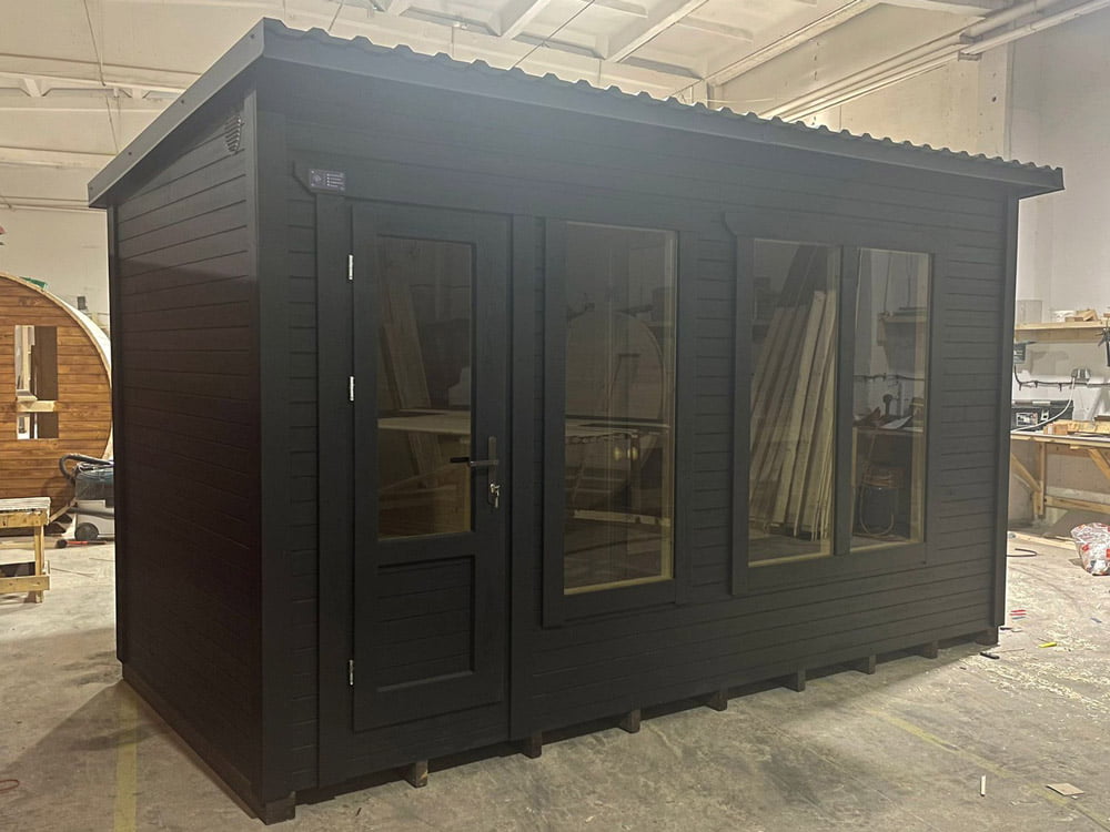 Box sauna with relaxation room (4m), LWDcnc
