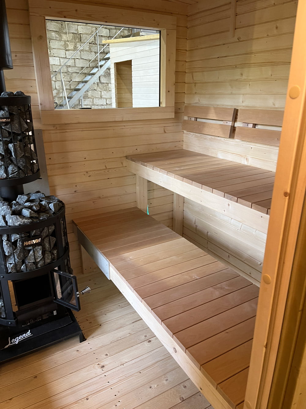 Box sauna with relaxation room (4m), LWDcnc