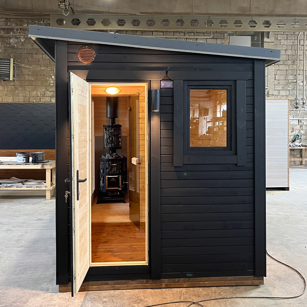 Box sauna with relaxation room (4m), LWDcnc
