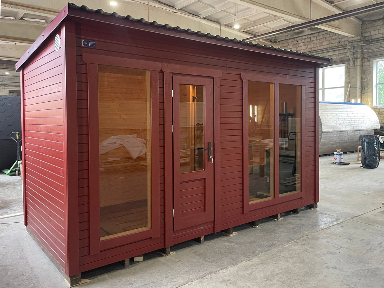 Box sauna with relaxation room (4m), LWDcnc