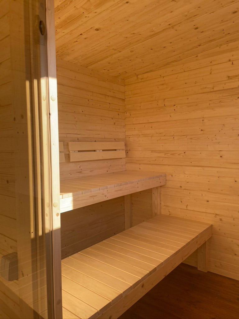 Box sauna with relaxation room (4m), LWDcnc