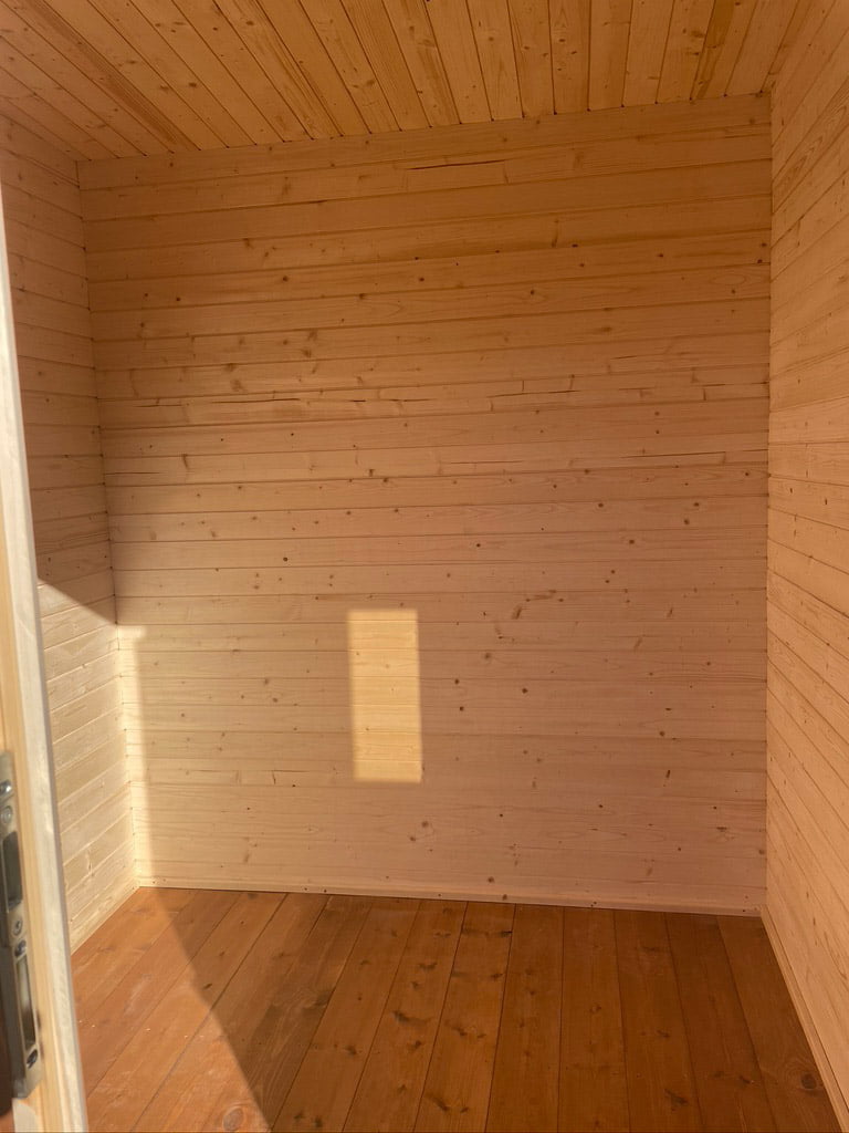Box sauna with relaxation room (4m), LWDcnc