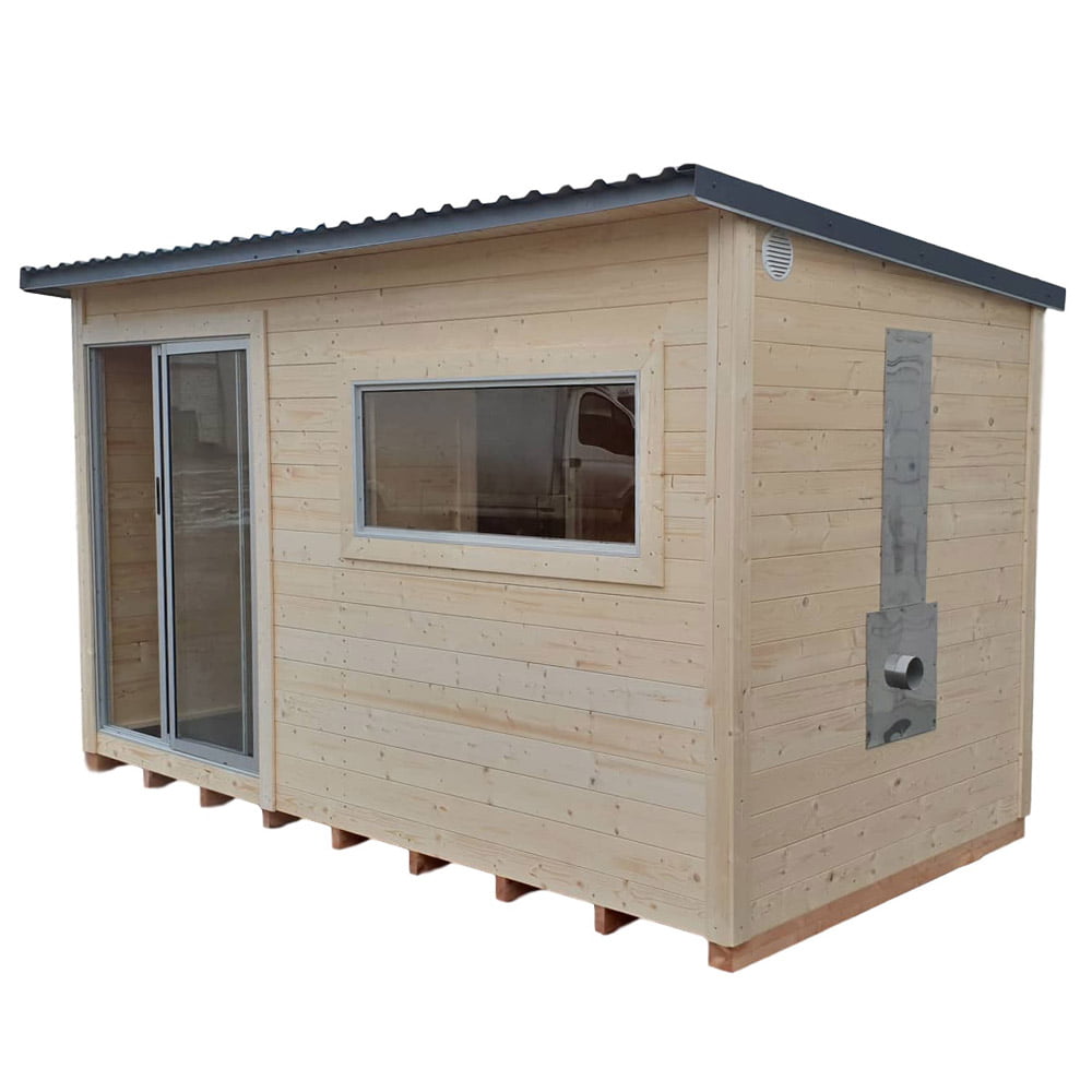 Box sauna with relaxation room (4m), LWDcnc