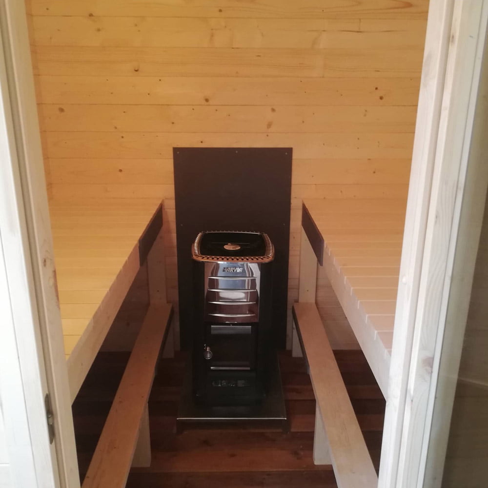 Box sauna with relaxation room (4m), LWDcnc