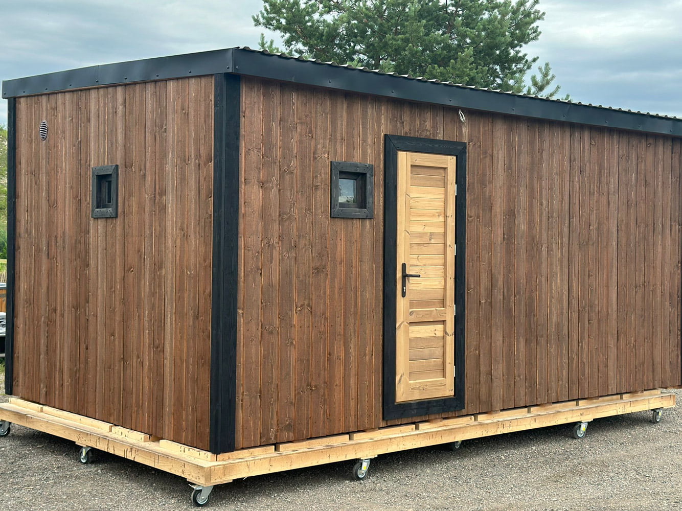 Insulated modular home with sauna, shower, 5x3m, LWDcnc