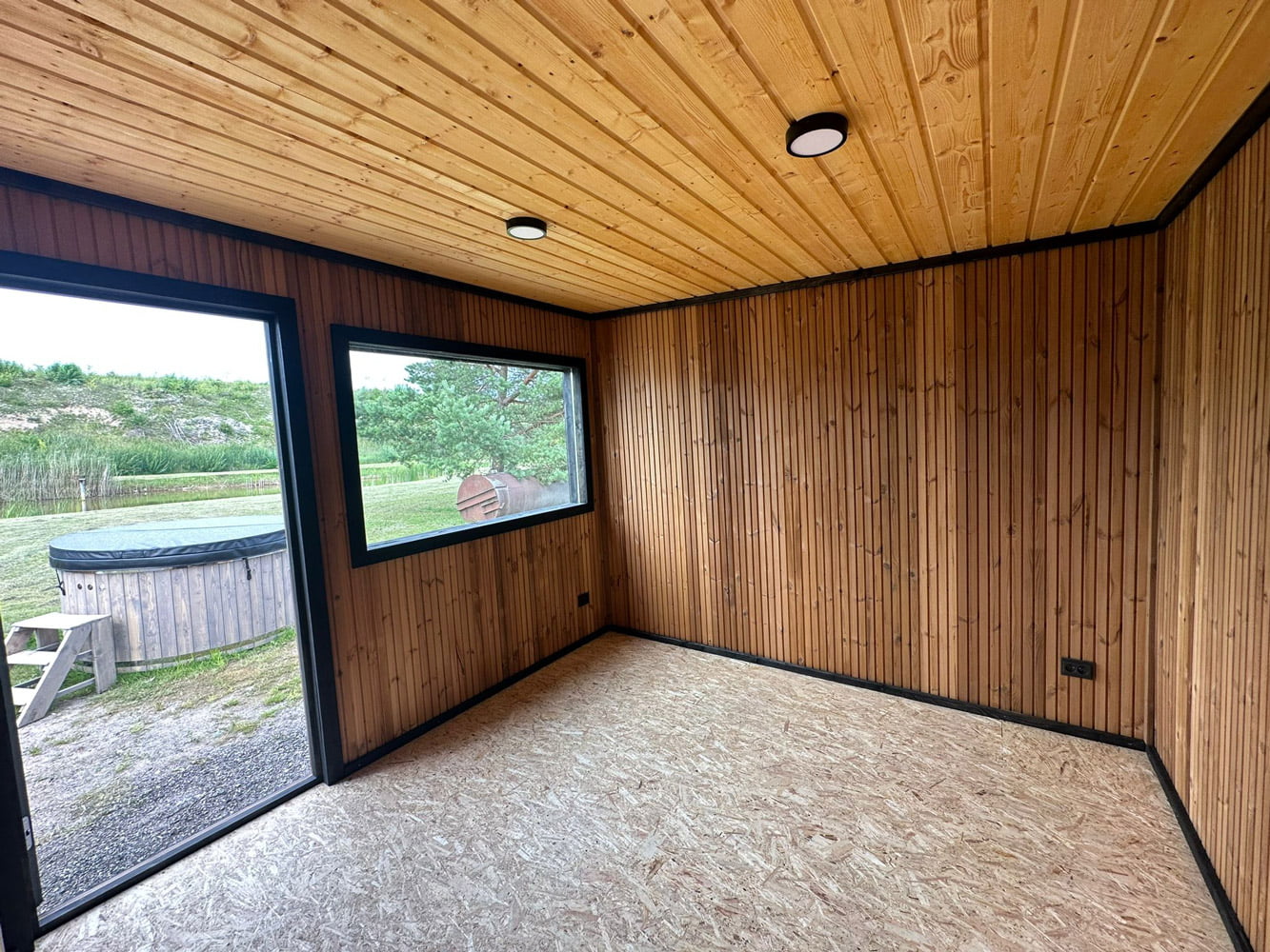 Insulated modular home with sauna, shower, 5x3m, LWDcnc