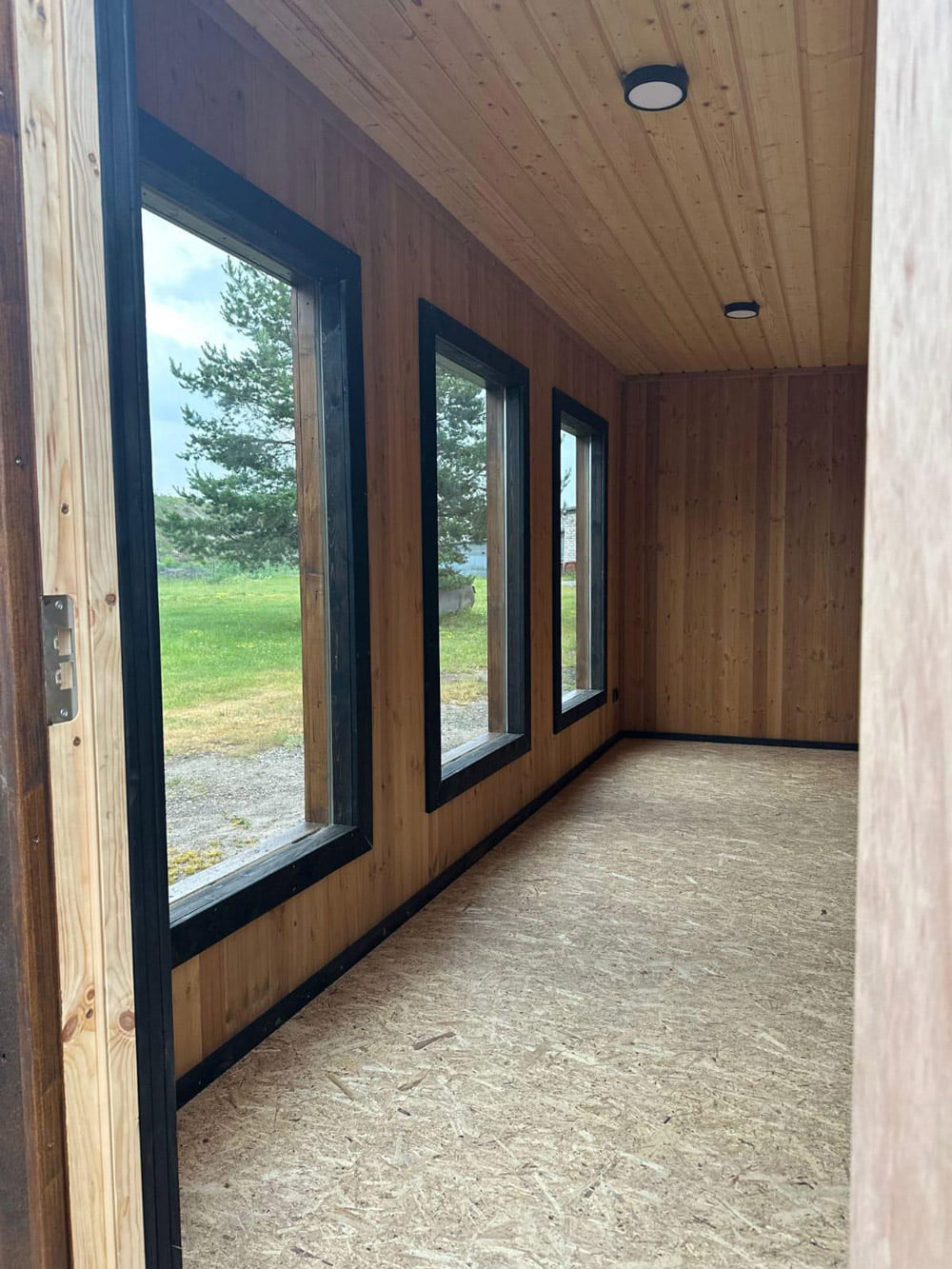 Modular house with a fireplace, LWDcnc