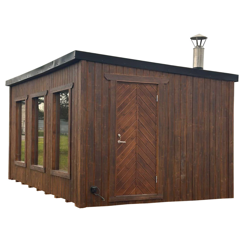 Modular house with a fireplace, LWDcnc
