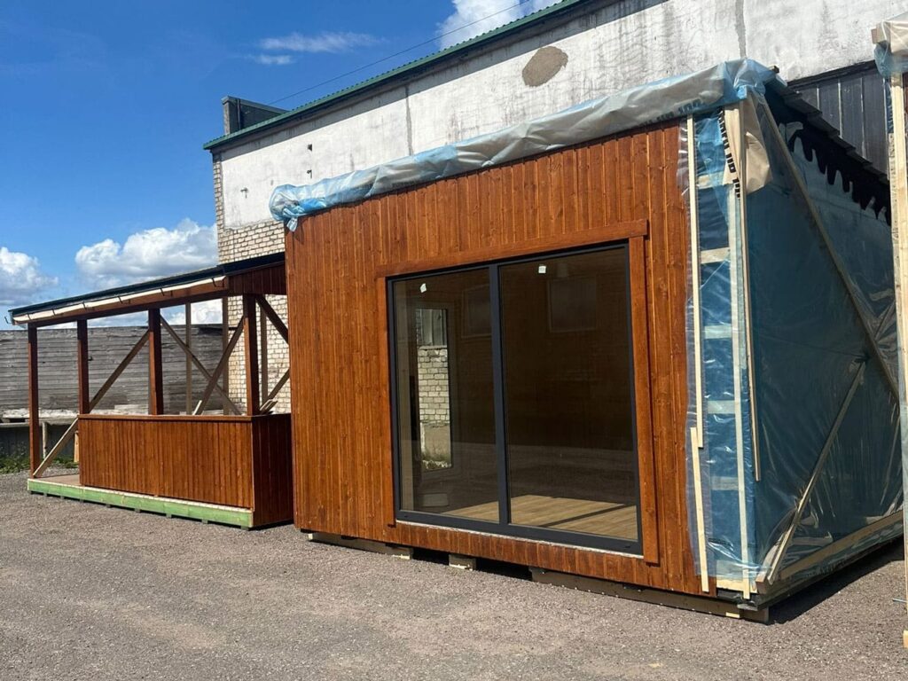 Wooden modular house (40m²) ready for transportation, LWDcnc