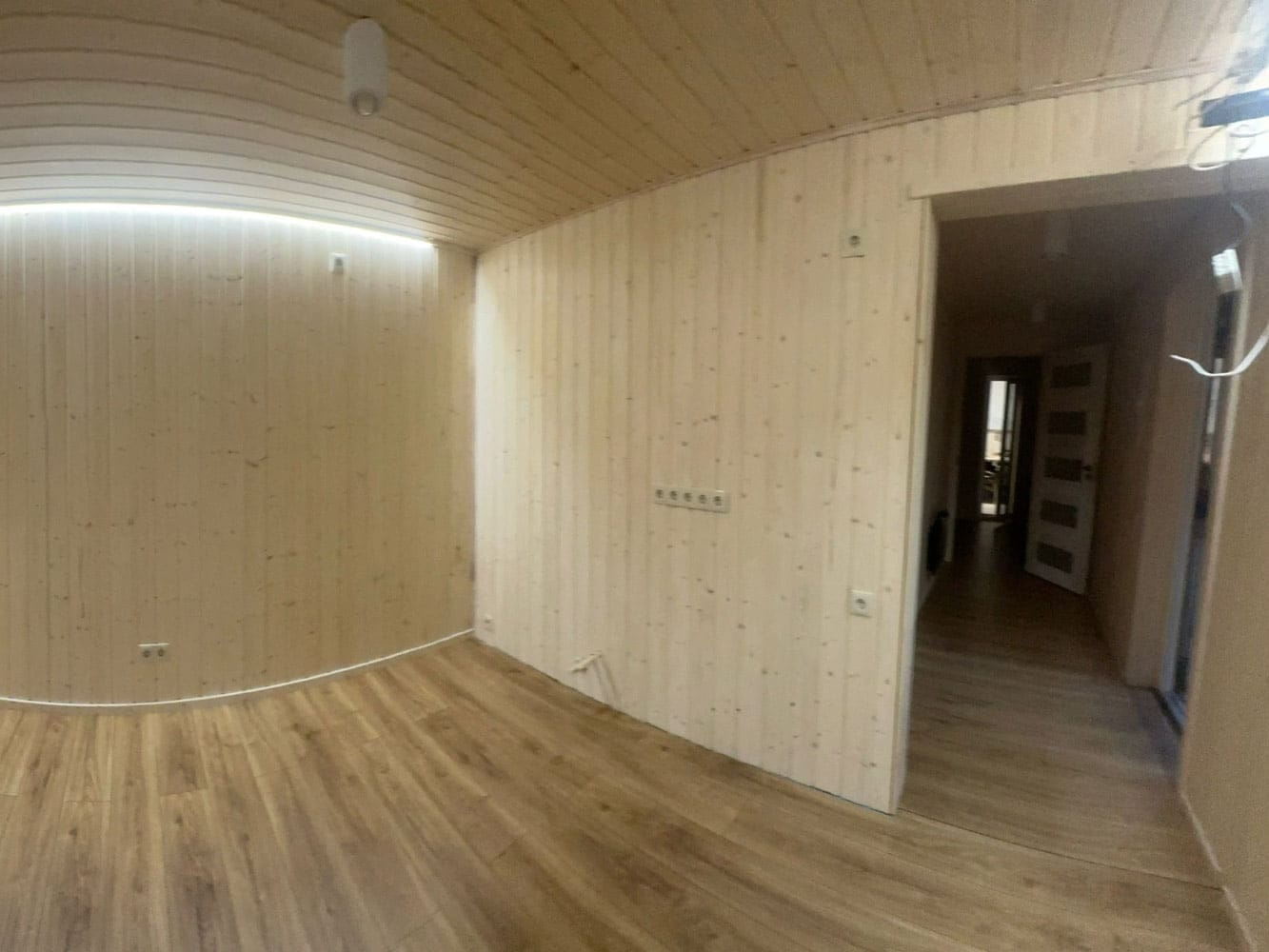 Wooden modular house (40m²) - kitchen area, LWDcnc