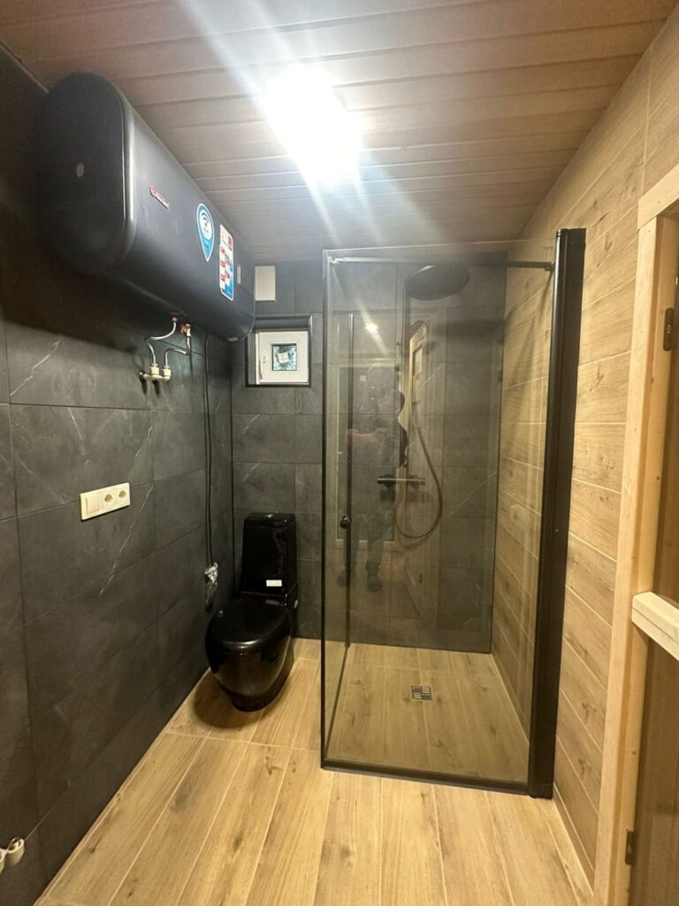 Wooden modular house (40m²) - bathroom and WC, LWDcnc