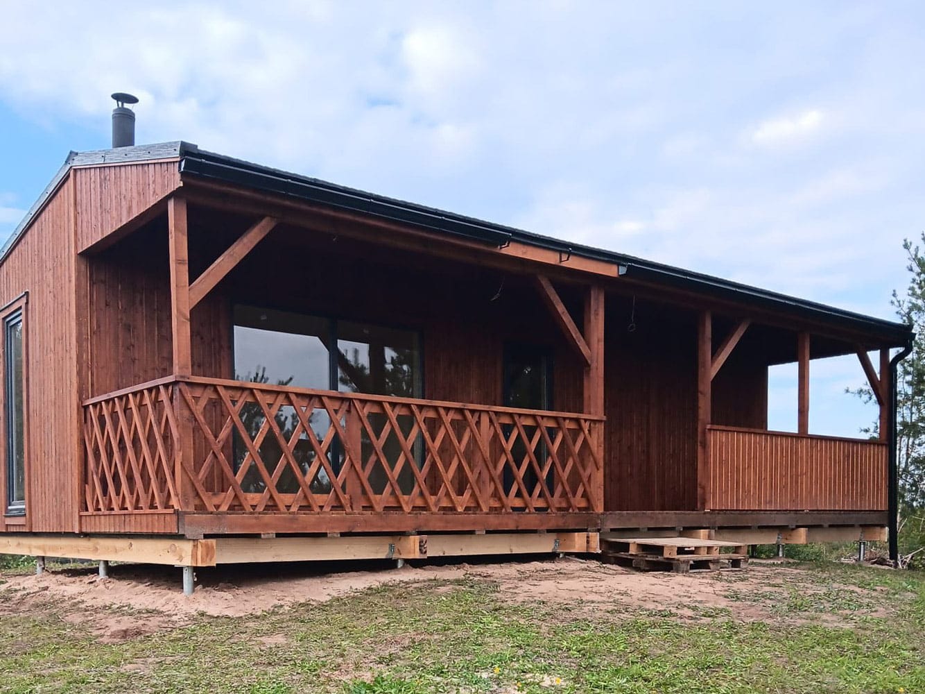 Koka moduļu māja, 40m², Lwdcnc
