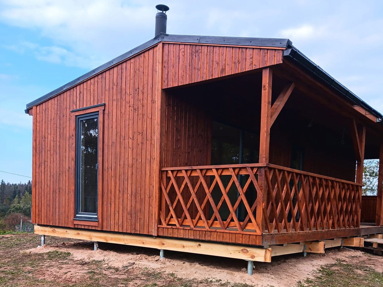 Koka moduļu māja, 40m², Lwdcnc