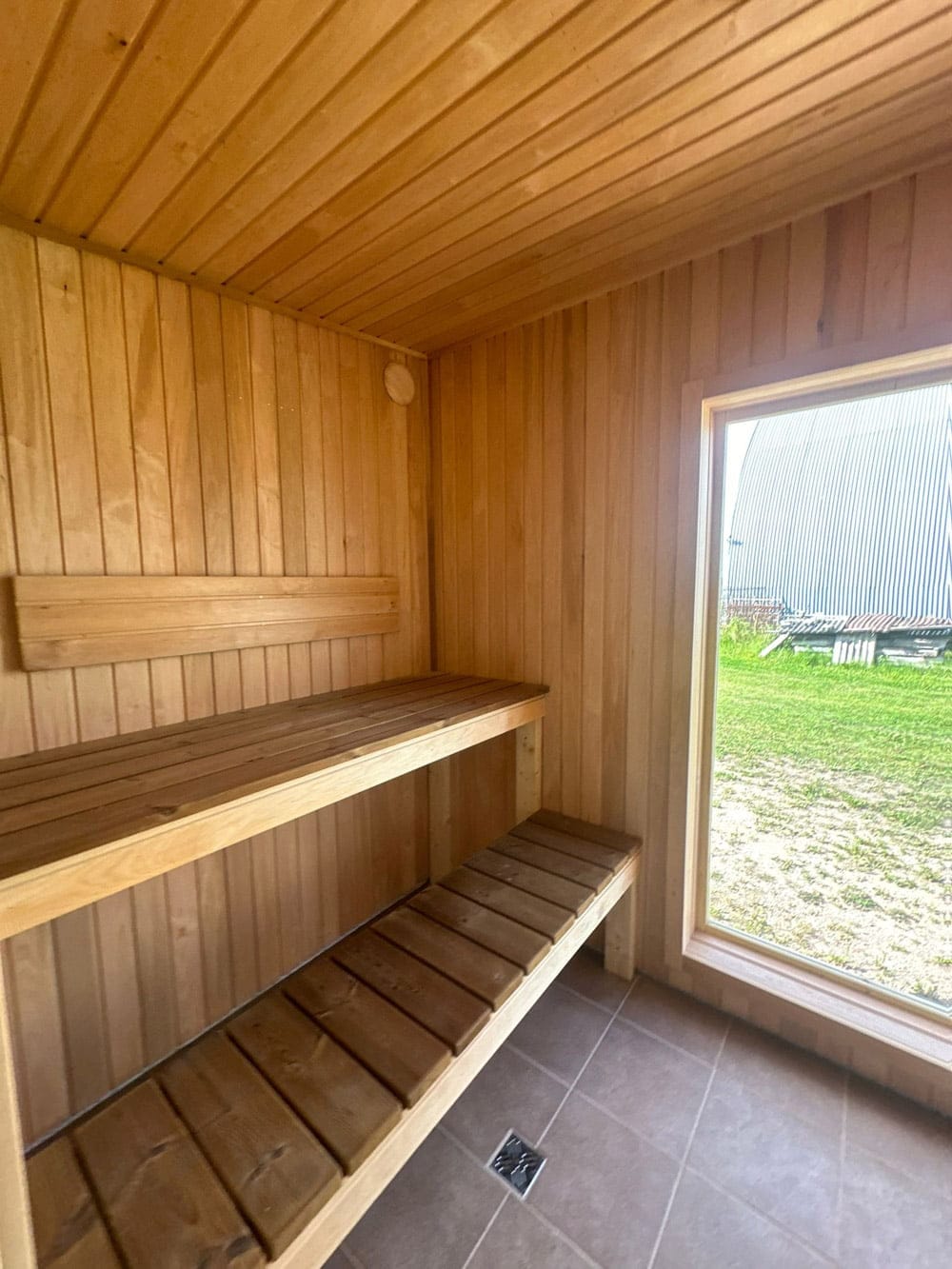 Insulated sauna house with shower (6x3m), sauna room, LWDcnc