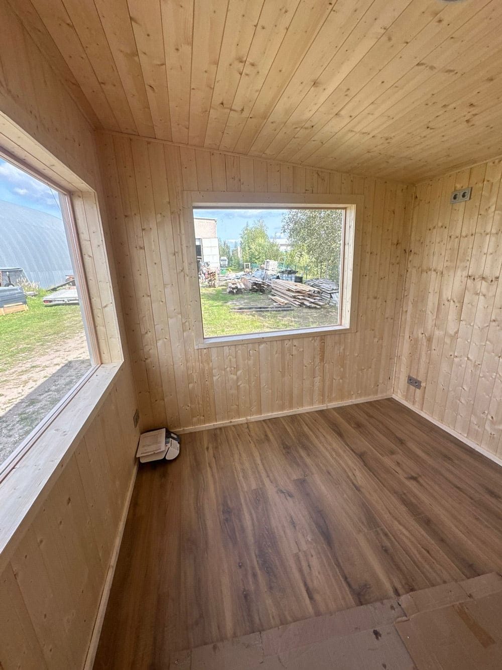 Insulated sauna house with shower (6x3m), relaxation room, LWDcnc