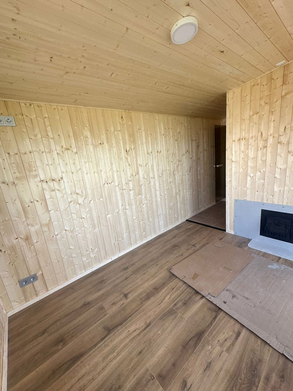 Insulated sauna house with shower (6x3m), relaxation room, LWDcnc
