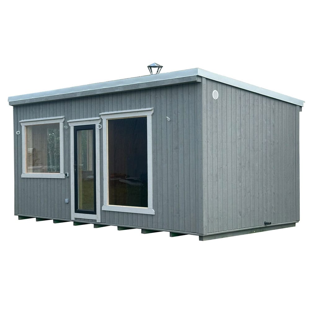 Insulated sauna house with shower, 6x3m, LWDcnc