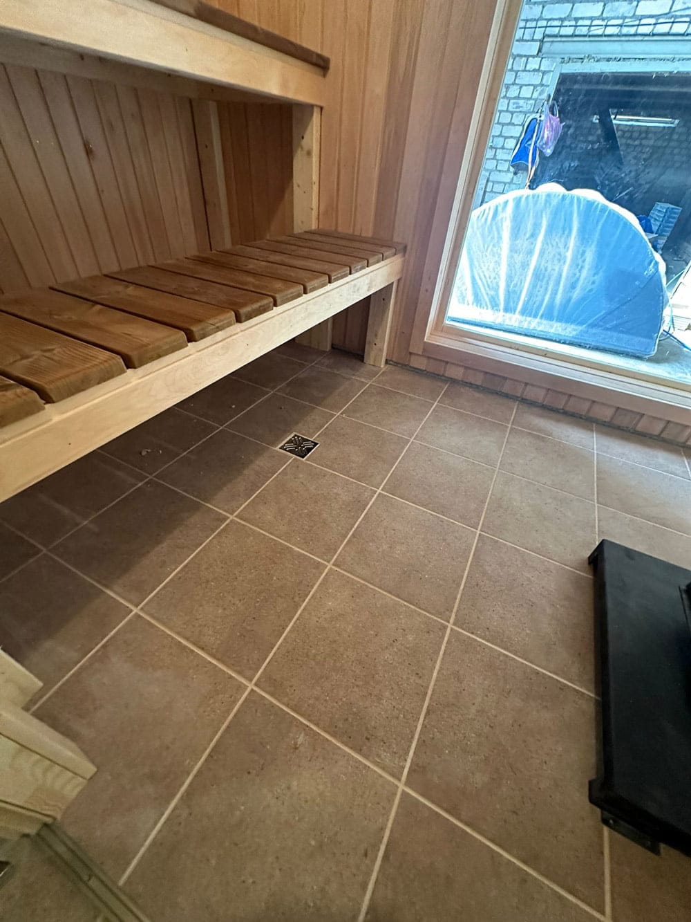 Insulated sauna house with shower (6x3m), sauna room, LWDcnc
