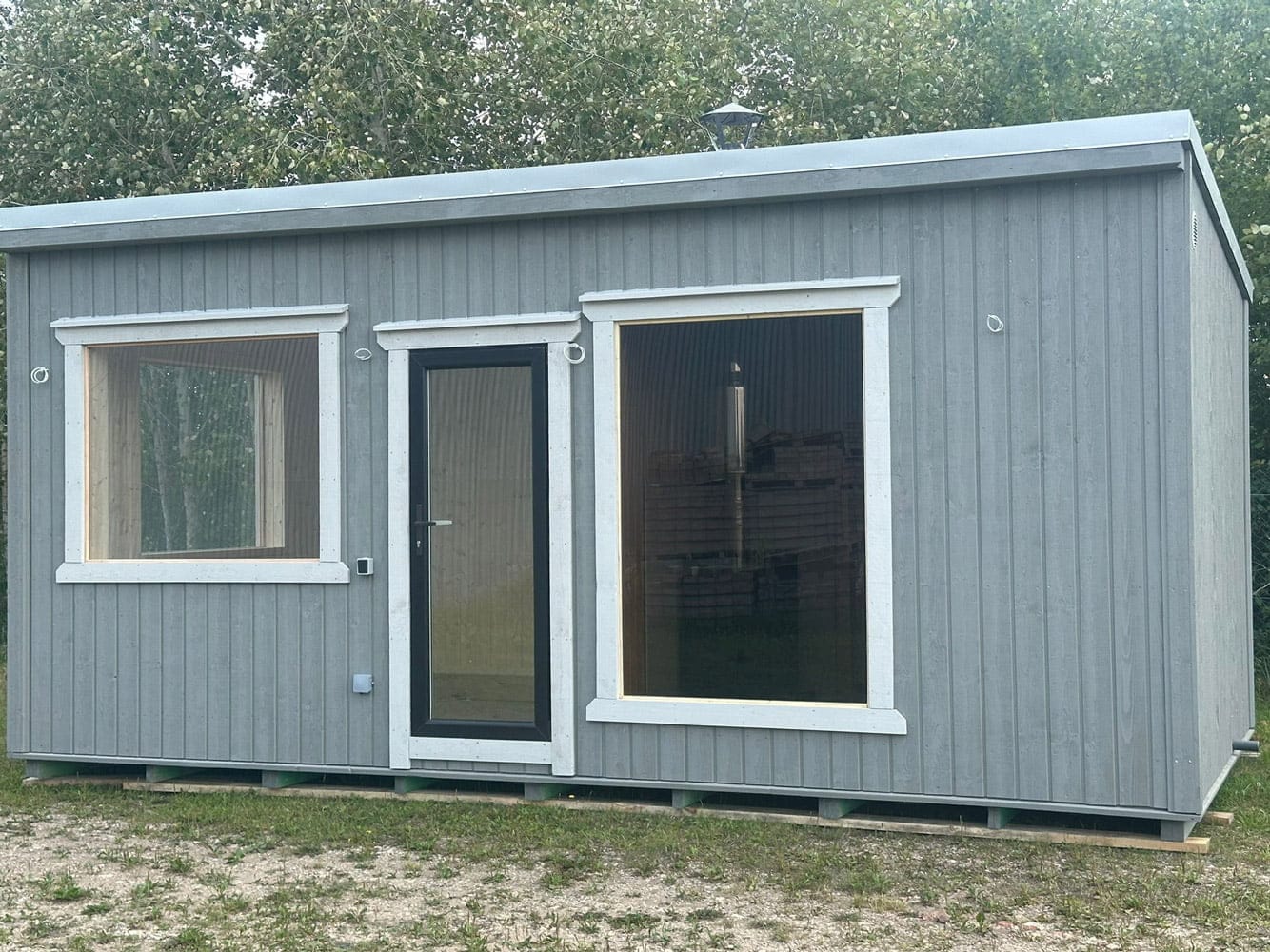 Insulated sauna house with shower, 6x3m, LWDcnc