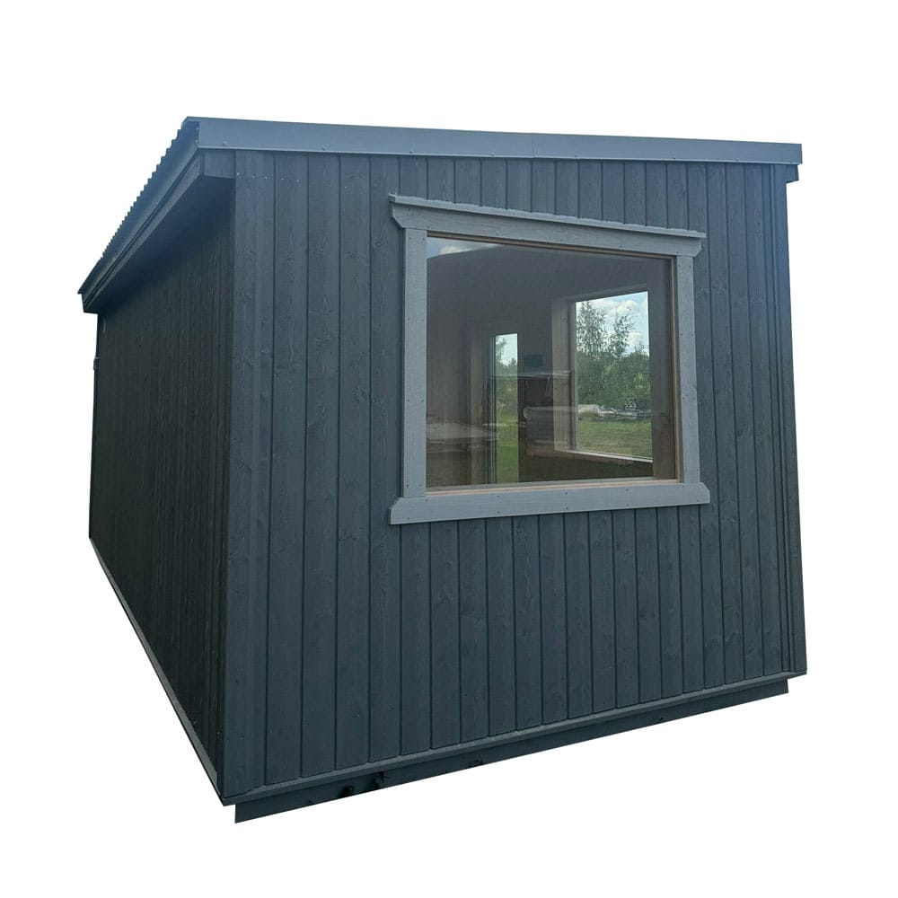 Insulated sauna house with shower, 6x3m, LWDcnc