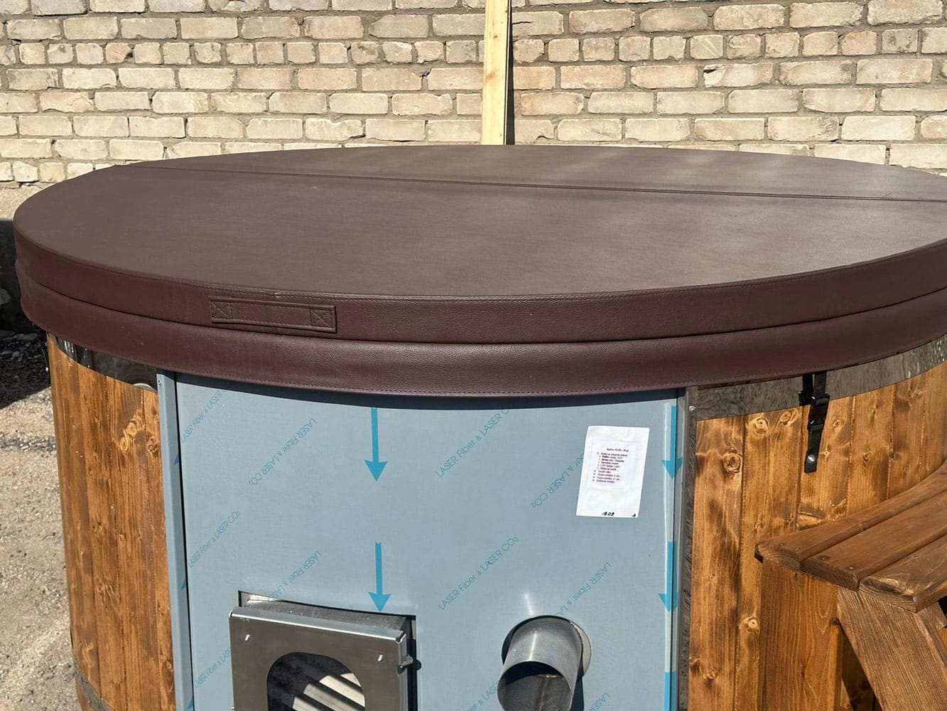 Thermal hot tub cover, brown color, LWDcnc