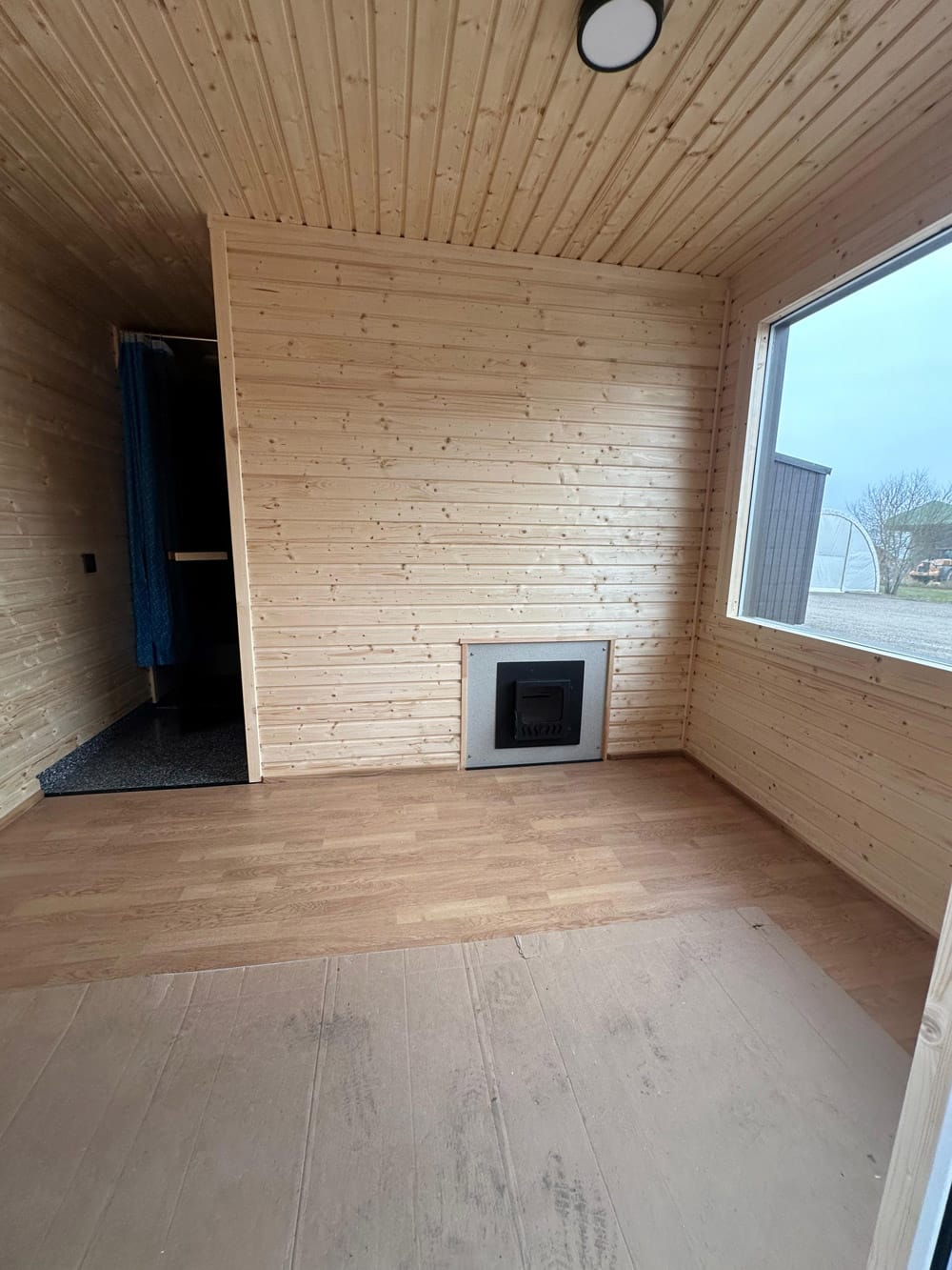 Insulated garden sauna with shower, 4x3m, LWDcnc