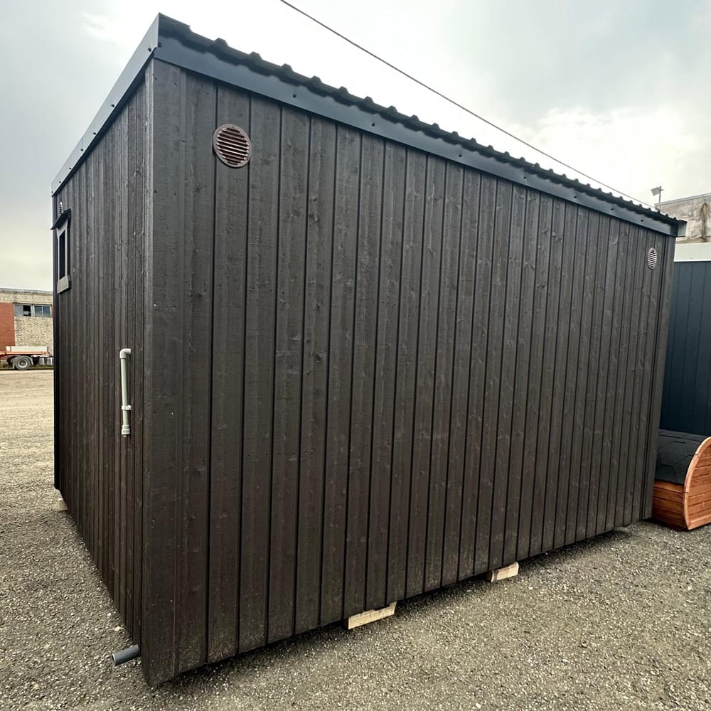 Insulated garden sauna with shower, 4x3m, LWDcnc