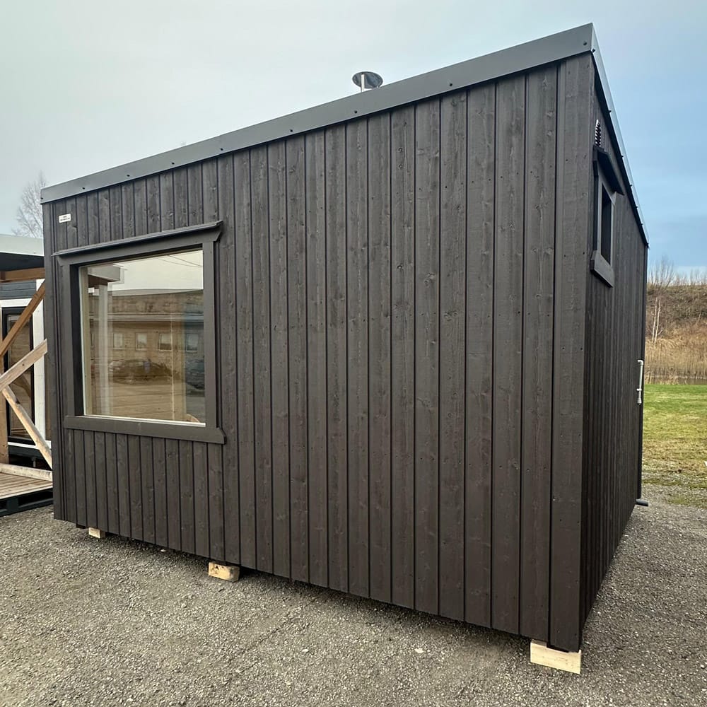 Insulated garden sauna with shower, 4x3m, LWDcnc