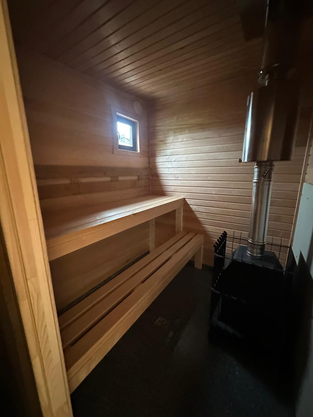 Insulated garden sauna with shower, 4x3m, LWDcnc