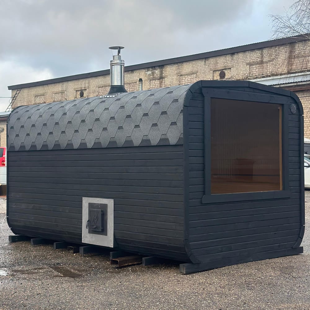 Quadro sauna with anteroom (4x2.4m), LWDcnc