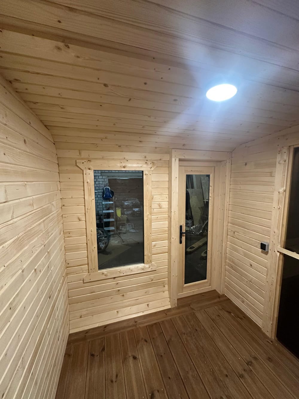 Quadro sauna with anteroom (4x2.4m), LWDcnc