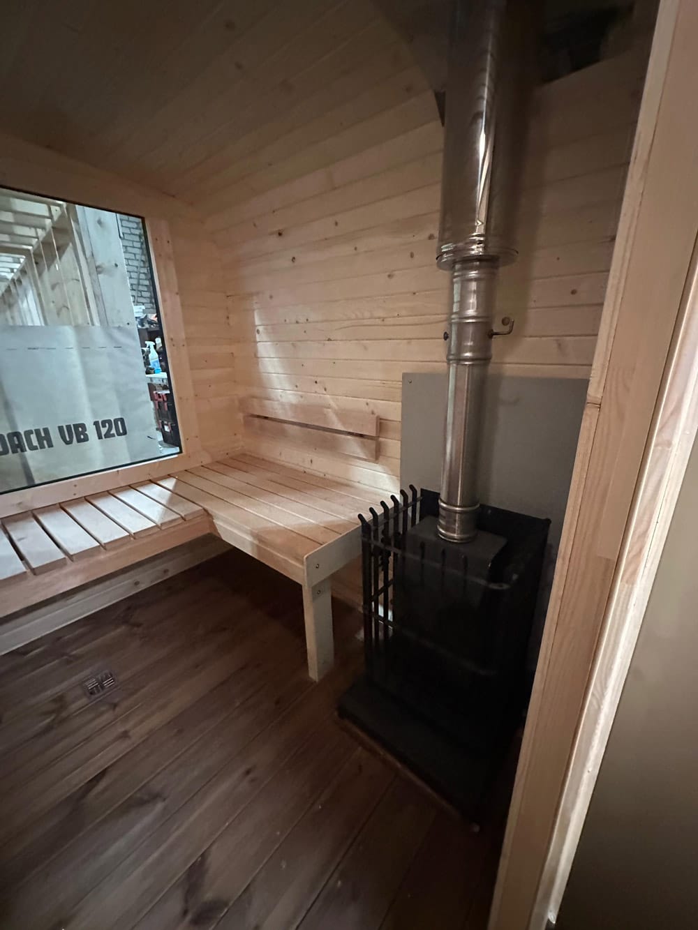 Quadro sauna with anteroom (4x2.4m), LWDcnc