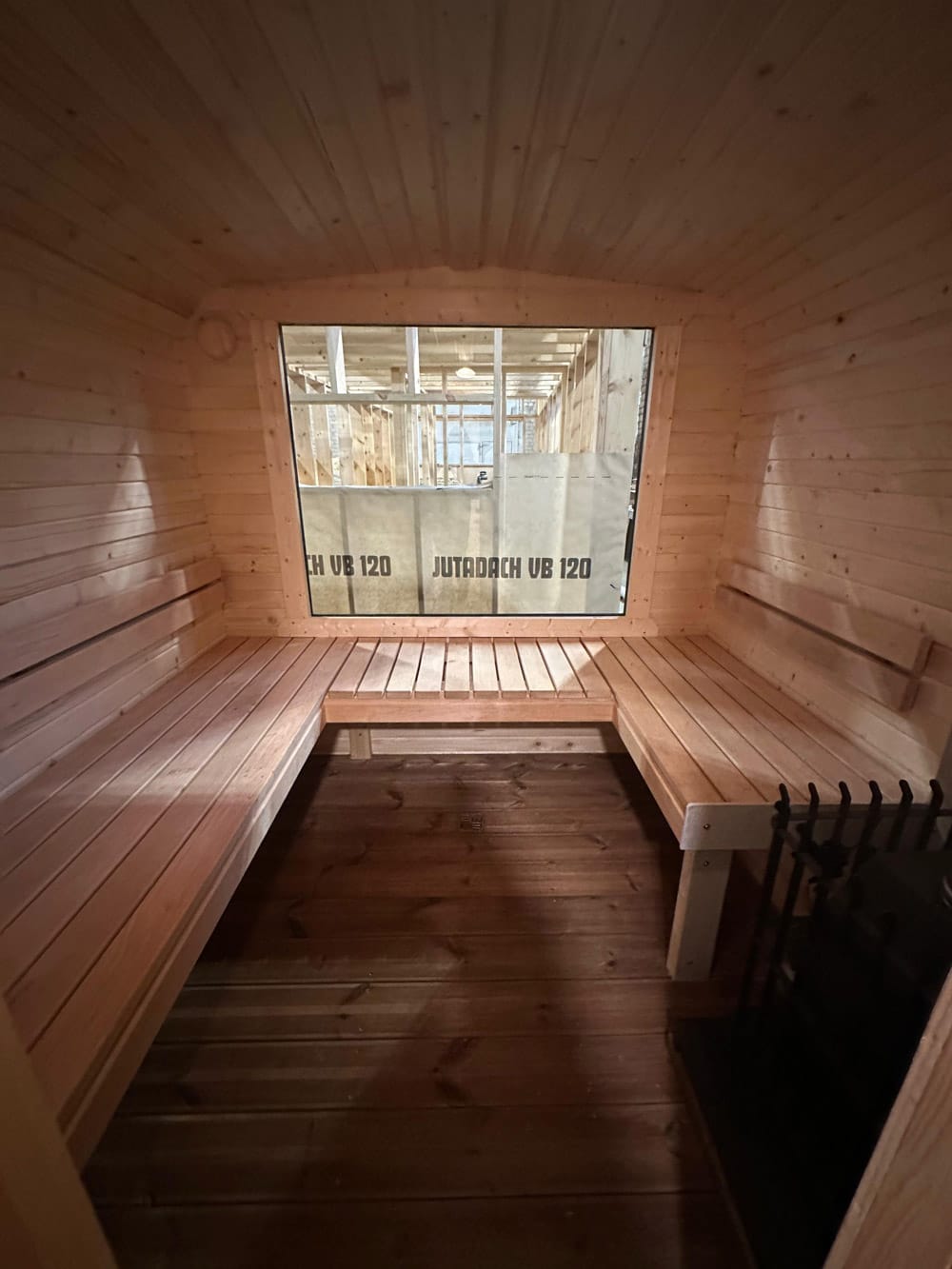 Quadro sauna with anteroom (4x2.4m), LWDcnc
