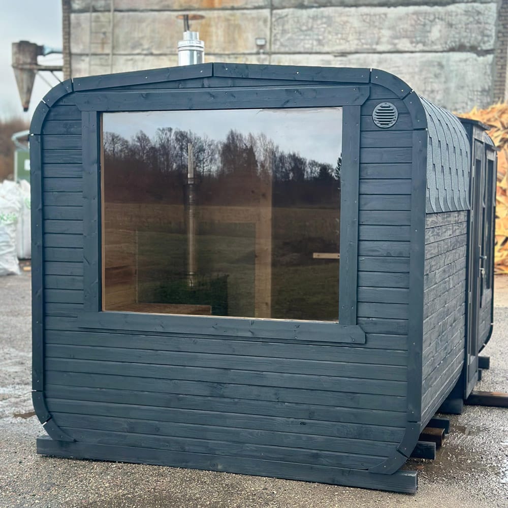 Quadro sauna with anteroom (4x2.4m), LWDcnc