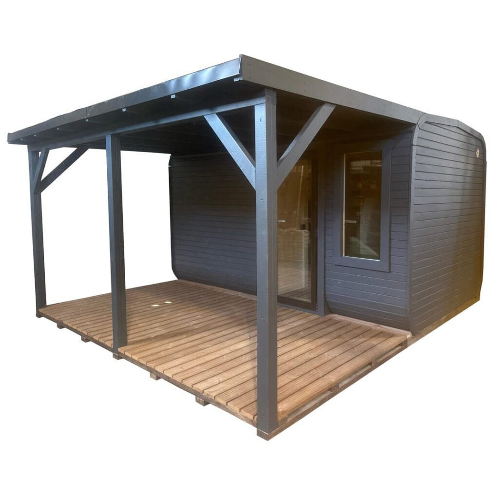 Quadro sauna with terrace. LWDcnc