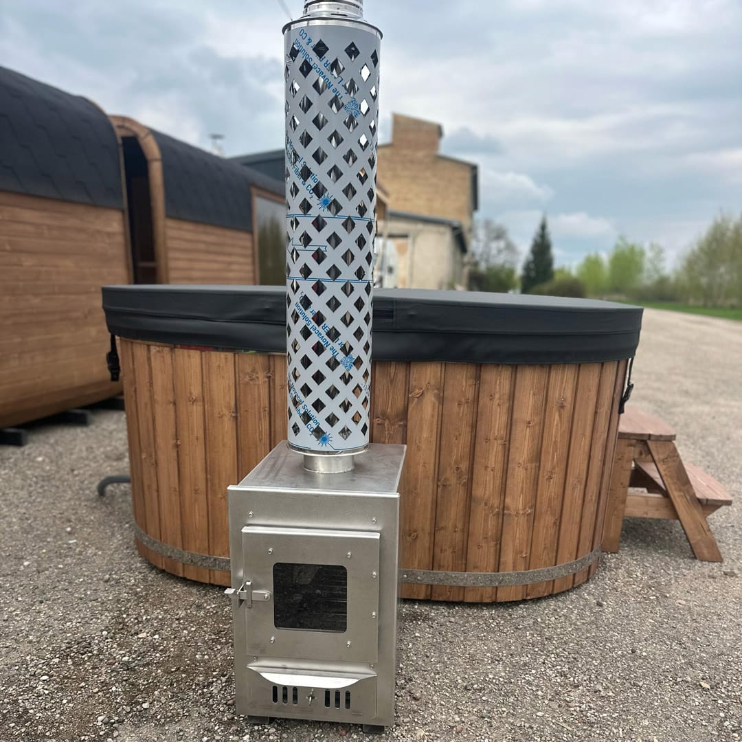 Round hot tub MARE with external stove - Image 4
