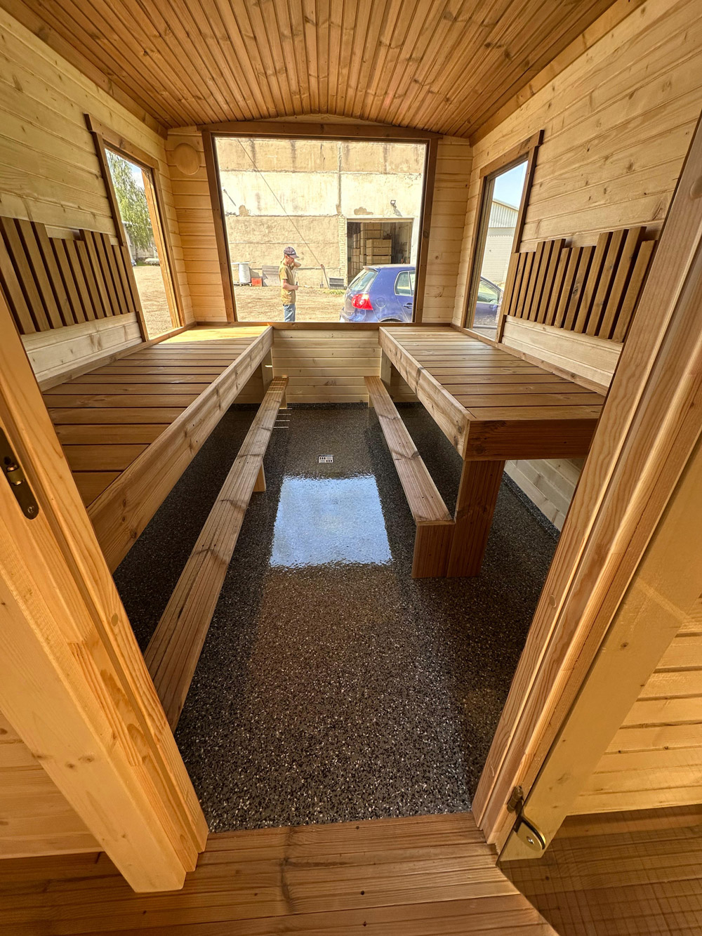 Insulated quadro sauna with anteroom, 4m - Image 5