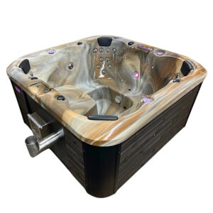 Acrylic hot tub with integrated stove, LWDcnc