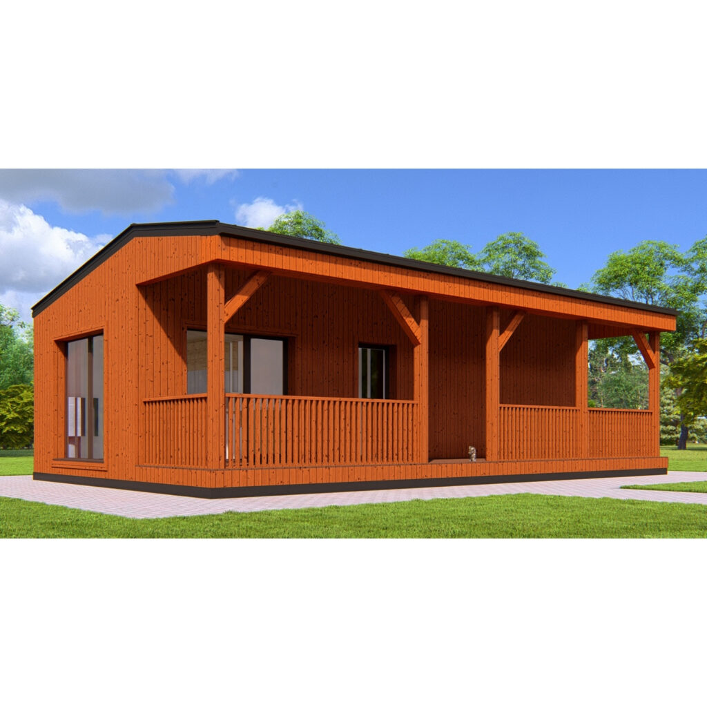wood modular house, Latvia