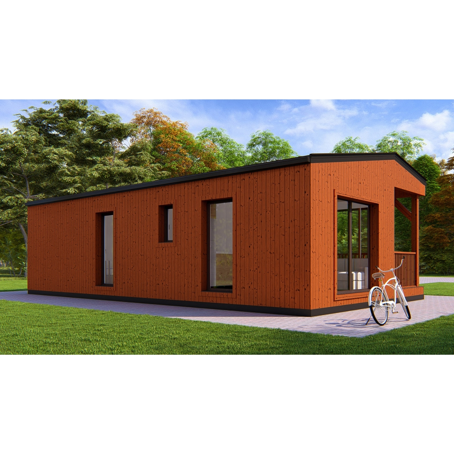 wood modular house, Latvia
