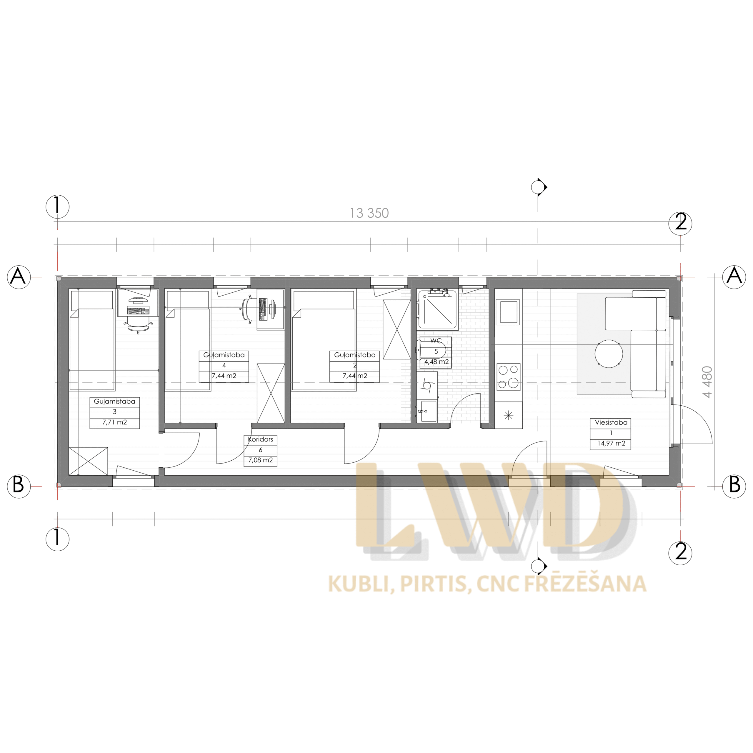 Modular homes up to 60m² - fully finished, made in Latvia