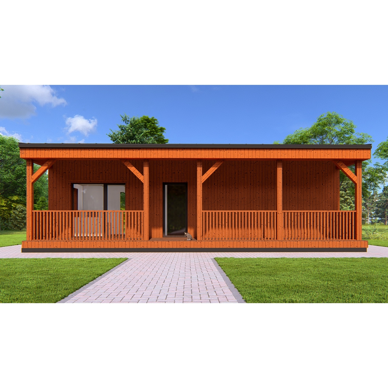 wood modular house, Latvia